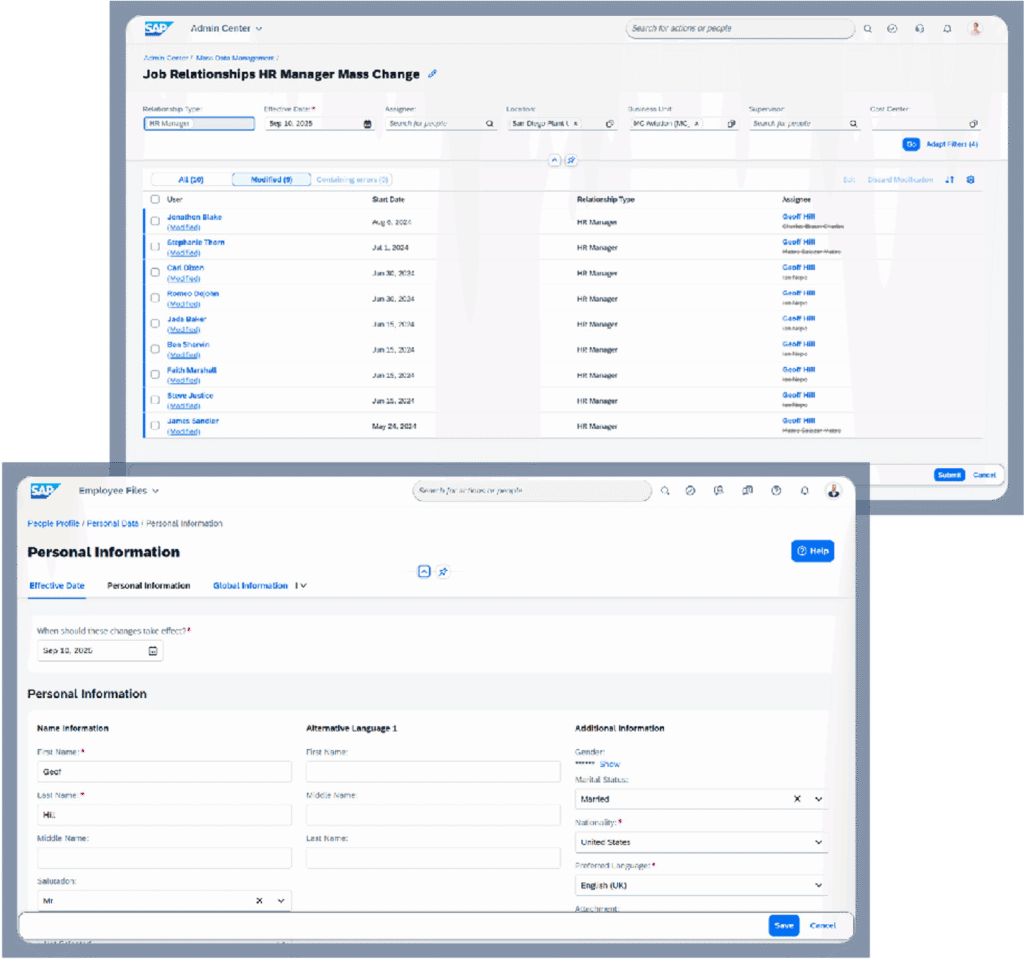 SAP SuccessFactors Employee Central Release 2H2025