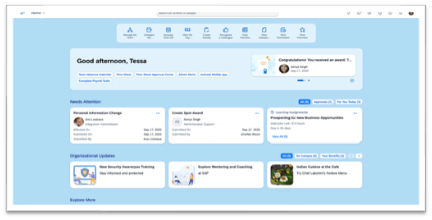 Startseite - SAP SuccessFactors Release 2H2025